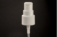 Pompă din plastic pentru creme cu capacul întreg transparent-gura PP20