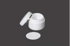 Pot de crème en acrylique à double paroi de 5 ml avec joint en packs de 12 pièces