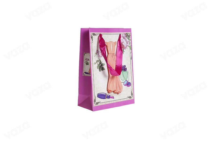 Sac cadeau en papier 3-D, motif « robe orange », taille « S », 180 x 85 x 250 mm Sac cadeau en papier 3-D, motif « robe orange », taille « S », 180 x 85 x 250 mm-photo_produit
