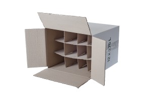 Carton aux dimensions 31 x 24 x 33 en coeuleur blanche à 3 feuilles, « FRAGILE » - sans blister - 20 pcs-εικόνα_σύνθεση