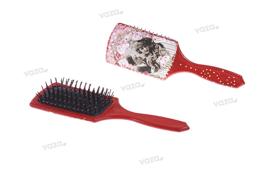 Decoupage hair brush