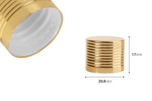 Couvercle en plastique PP18 avec couvercle en aluminium brillant doré avec joint interne-εικόνα_διαστάσεις