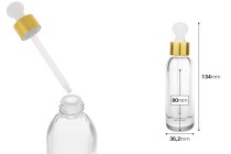 50 ml glass bottle with gold dropper-image_dimensions