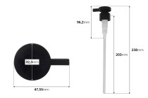 Pompa 24/410 per crema, in plastica di colore nero o bianco opaco con sicurezza-dimensioni_immagine