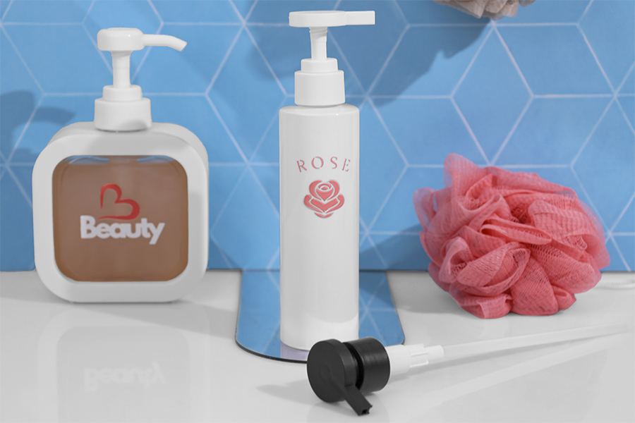 Pompa 24/410 per crema, in plastica di colore nero o bianco opaco con sicurezza-gruppo_immagini