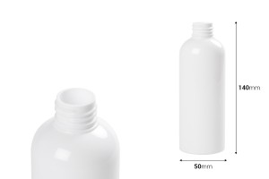 Bouteille PET de 200 ml en différentes couleurs avec finition PP 24/410 - disponible en paquet de 12 pièces-εικόνα_διαστάσεις