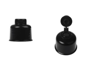 Tappo a scatto in plastica PP24 di colore nero-εικόνα_προϊοντική
