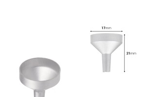 Aluminium Trichter Matt  -Durchmesser 17 mm (Endung 4 mm)-εικόνα_διαστάσεις