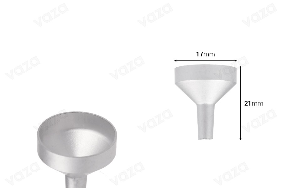 Imbuto di alluminio in color argento opaco – diametro 17 mm (diametro dell'asta 4 mm)-dimensioni_immagine