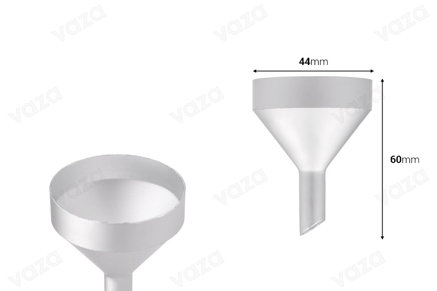 Χωνί αλουμινένιο ασημί ΜΑΤ - διάμετρος 44 mm (απόληξη 10 mm) Χωνί αλουμινένιο ασημί ΜΑΤ - διάμετρος 44 mm (απόληξη 10 mm)-εικόνα_διαστάσεις