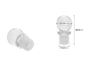 Verschluß für einen Glaskolben, 105 ml (Code. 101-57)-εικόνα_διαστάσεις