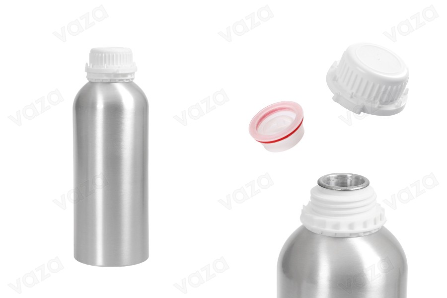 Αλουμινένια φιάλη 1000 ml για αποθήκευση essence, αρωμάτων και αλκοολούχων διαλυμάτων με τάπα και καπάκι ασφαλείας Αλουμινένια φιάλη 1000 ml για αποθήκευση essence, αρωμάτων και αλκοολούχων διαλυμάτων με τάπα και καπάκι ασφαλείας-εικόνα_προϊοντική