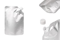Συσκευασία (ασκός) αλουμινίου τύπου Doy Pack 500 ml με πλαϊνό λευκό καπάκι ασφαλείας - 50 τμχ-εικόνα_προϊοντική