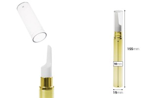 Flacon airless de 15ml pour sérum avec corps et bouchon colorés-photo_dimensions