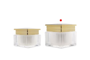 Pot acrylique de luxe 50 ml pour crème couleur perle avec joint en plastique-εικόνα_σύνθεση