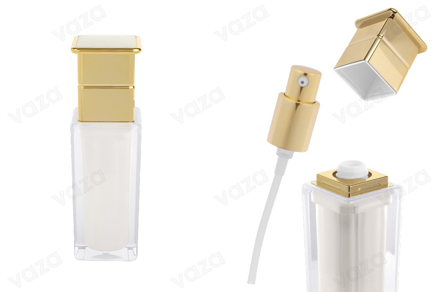 Ακρυλικό μπουκαλάκι πολυτελείας 30 ml σε περλέ χρώμα με αντλία κρέμας και καπάκι Ακρυλικό μπουκαλάκι πολυτελείας 30 ml σε περλέ χρώμα με αντλία κρέμας και καπάκι-εικόνα_προϊοντική