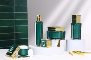 Pot acrylique de luxe 30 ml pour crème couleur émeraude avec joint en plastique-εικόνα_σύνθεση