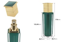 Flacone acrilico di lusso da 50 ml color smeraldo con pompa per crema e tappo Flacone acrilico di lusso da 50 ml color smeraldo con pompa per crema e tappo