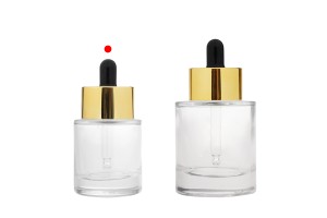 Flacone in vetro trasparente da 30 ml con contagocce e scolapiatti-εικόνα_σύνθεση