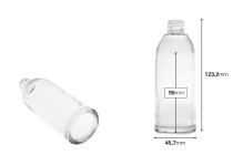 Γυάλινη διάφανη φιάλη 100 ml (PP 20)-εικόνα_διαστάσεις