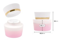 Γυάλινο βάζο πολυτελείας 50 ml σε μωβ λευκό χρώμα για κρέμα με ακρυλικό καπάκι και πλαστικό παρέμβυσμα Γυάλινο βάζο πολυτελείας 50 ml σε μωβ λευκό χρώμα για κρέμα με ακρυλικό καπάκι και πλαστικό παρέμβυσμα-εικόνα_διαστάσεις