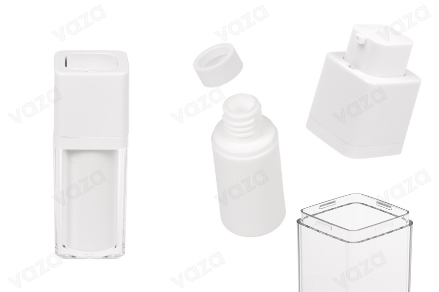 Airless ακρυλικό μπουκαλάκι 15 ml με λευκή αντλία Airless ακρυλικό μπουκαλάκι 15 ml με λευκή αντλία -εικόνα_προϊοντική