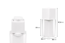 Airless ακρυλικό μπουκαλάκι 15 ml με λευκή αντλία Airless ακρυλικό μπουκαλάκι 15 ml με λευκή αντλία -εικόνα_διαστάσεις