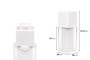 Airless-Acrylflasche, 15 ml, mit weißer Pumpe-εικόνα_διαστάσεις
