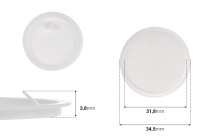 Joint intérieur en plastique (PE) (34,5 mm) pour pots de 20 ml Joint intérieur en plastique (PE) (34,5 mm) pour pots de 20 ml