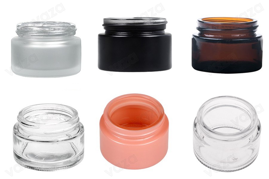 Kavanoz qelqi për krem 30 ml në ngjyra të ndryshme - pa kapak Kavanoz qelqi për krem 30 ml në ngjyra të ndryshme - pa kapak-imazh_produkt