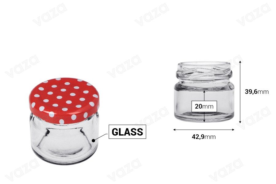 Mini Glas 30 ml*-bildabmessungen