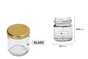 Kleines Glas für Honig 40ml-2