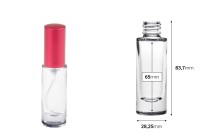 Γυάλινο κυλινδρικό μπουκάλι 15 ml διάφανο με στόμιο PP18 Γυάλινο κυλινδρικό μπουκάλι 15 ml διάφανο με στόμιο PP18