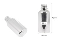 Flacone in vetro per oli essenziali da 30 ml con collo PP18 color oro o argento-dimensioni_immagine