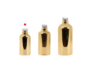 Glass bottle for essential oils 30 ml with PP18 neck in gold or silver color-image_group