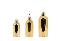 Glass bottle for essential oils 50 ml with PP18 neck in gold or silver color-image_group