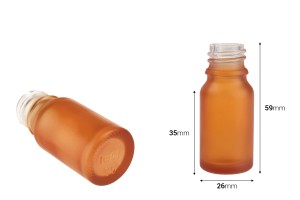 Shishe qelqi për vajra esencialë 10 ml me qafë PP18 në ngjyra të ndryshme të akullta-εικόνα_διαστάσεις