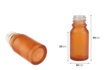 Flacone in vetro per oli essenziali da 10 ml con collo PP18 in vari colori satinati