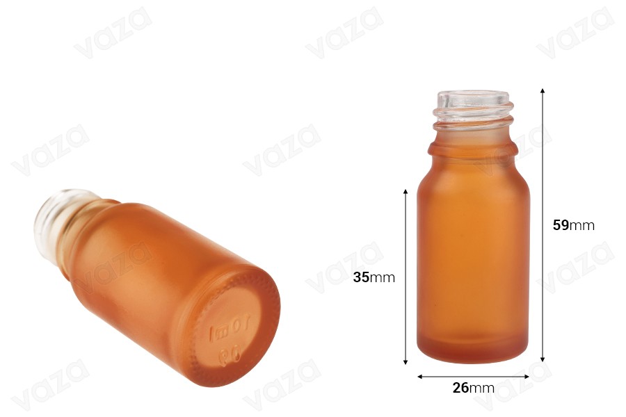 Γυάλινο μπουκαλάκι για αιθέρια έλαια 10 ml με στόμιο PP18 σε διάφορα χρώματα αμμοβολής Γυάλινο μπουκαλάκι για αιθέρια έλαια 10 ml με στόμιο PP18 σε διάφορα χρώματα αμμοβολής-εικόνα_διαστάσεις