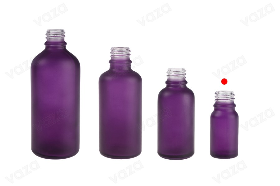 Γυάλινο μπουκαλάκι για αιθέρια έλαια 10 ml με στόμιο PP18 σε διάφορα χρώματα αμμοβολής Γυάλινο μπουκαλάκι για αιθέρια έλαια 10 ml με στόμιο PP18 σε διάφορα χρώματα αμμοβολής-εικόνα_σύνθεση