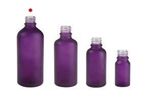 Flacon en verre pour huiles essentielles 100 ml avec col PP18 en différentes couleurs givrées-εικόνα_σύνθεση