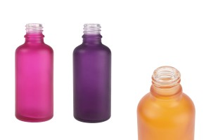 Glasflasche für ätherische Öle 50 ml mit PP18-Hals in verschiedenen Mattfarben-produktbild