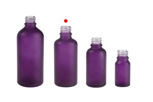 Glasflasche für ätherische Öle 50 ml mit PP18-Hals in verschiedenen Mattfarben-bildgruppe