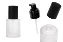 50 ml sandblasted glass bottle with black cream pump and black matte cap-image_product