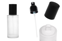 Γυάλινο μπουκαλάκι αμμοβολής 100 ml με μαύρο σπρέι και μαύρο ματ καπάκι-εικόνα_προϊοντική