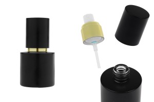 Flacon en verre noir mat de 30 ml avec spray doré et bouchon noir mat-εικόνα_προϊοντική