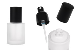Flacon en verre sablé de 50 ml avec spray noir et bouchon noir mat-εικόνα_προϊοντική