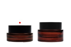 30-ml-Glasbehälter mit mattschwarzem Deckel (mit Innendichtung) und Kunststoffdichtung-εικόνα_σύνθεση