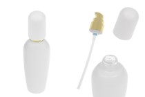 Shishe luksoze 100 ml në ngjyrë të bardhë mat me pompë ngjyrë ari për krem dhe kapak të bardhë mat Shishe luksoze 100 ml në ngjyrë të bardhë mat me pompë ngjyrë ari për krem dhe kapak të bardhë mat -imazh_produkt