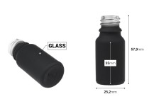 Flacon en verre de 10 ml pour huiles essentielles avec col en PP18 de différentes couleurs de caoutchouc-photo_dimensions